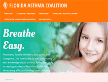 Tablet Screenshot of floridaasthmacoalition.com